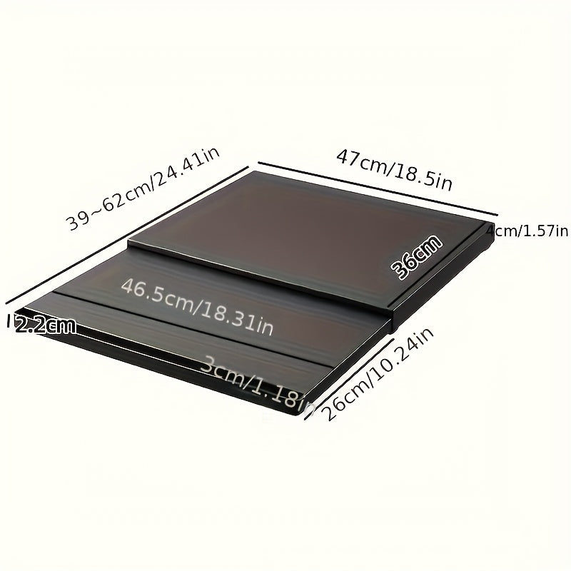 Organizador de Almacenamiento para Microondas y Horno Montado en Encimera con Estante Extraíble - Estantería Contemporánea para Cocina, Ollas, Sartenes, Utensilios - Diseño Duradero Ahorra Espacio, Fácil Ensamblaje, Soporte para Utensilios, Construcción