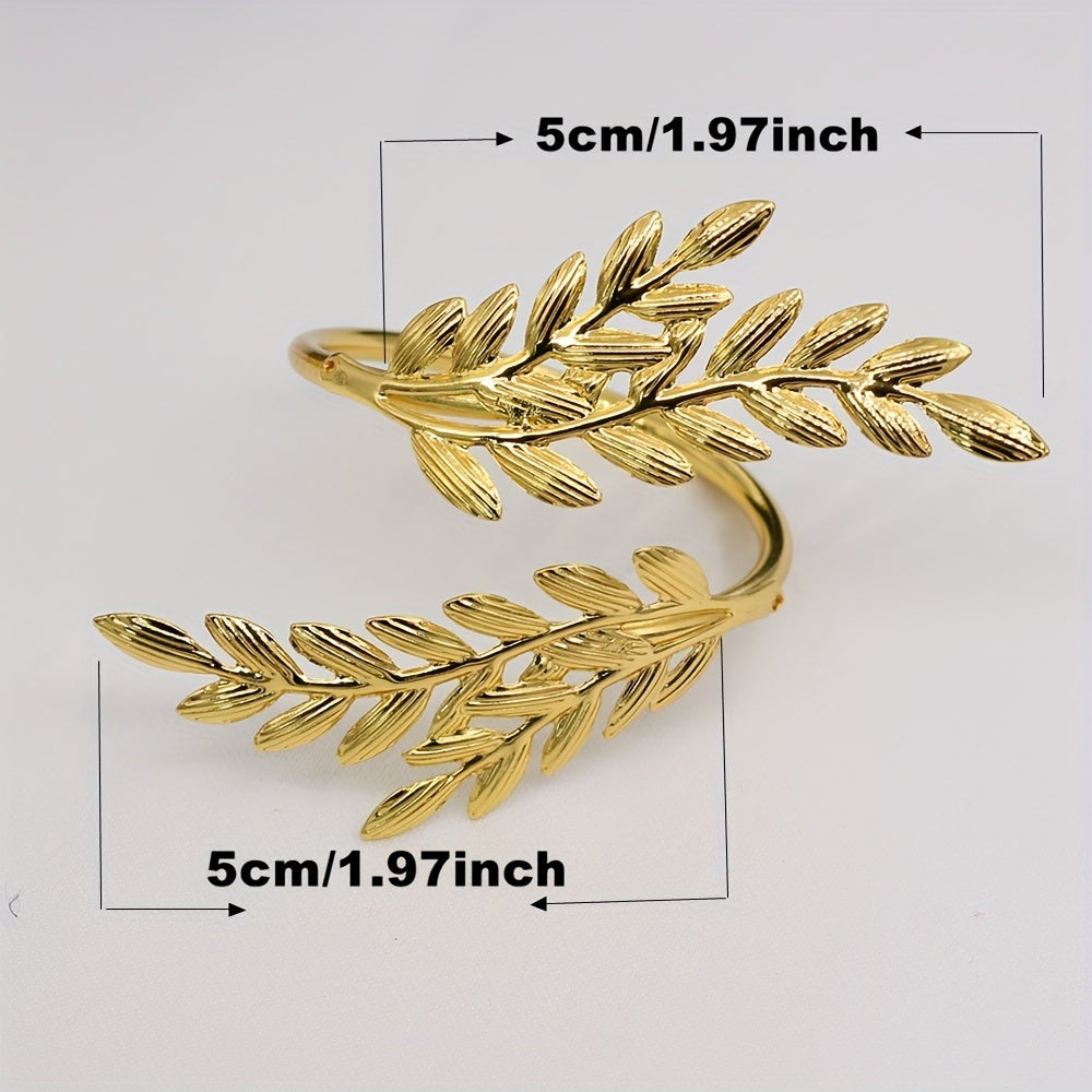 6 Piezas, Anillo De Servilleta Con Forma De Trigo, Decoraciones De Bodas, Ceremonias, Hebillas De Anillos De Servilleta Para Decoraciones De Mesa, Bodas, Cenas, Decoración De Fiestas