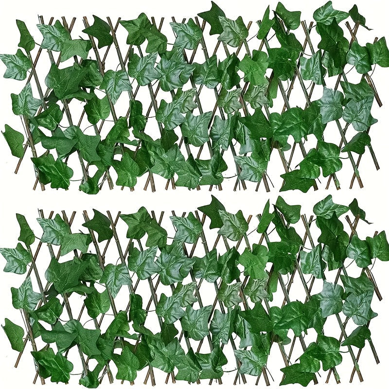 Cerca de privacidad extensible con hojas artificiales de sandía, pantalla ajustable para jardín exterior, pared duradera de seto plástico verde para patio, balcón o alberca, protección solar, barrera contra el viento y pantalla decorativa, cerca decorati
