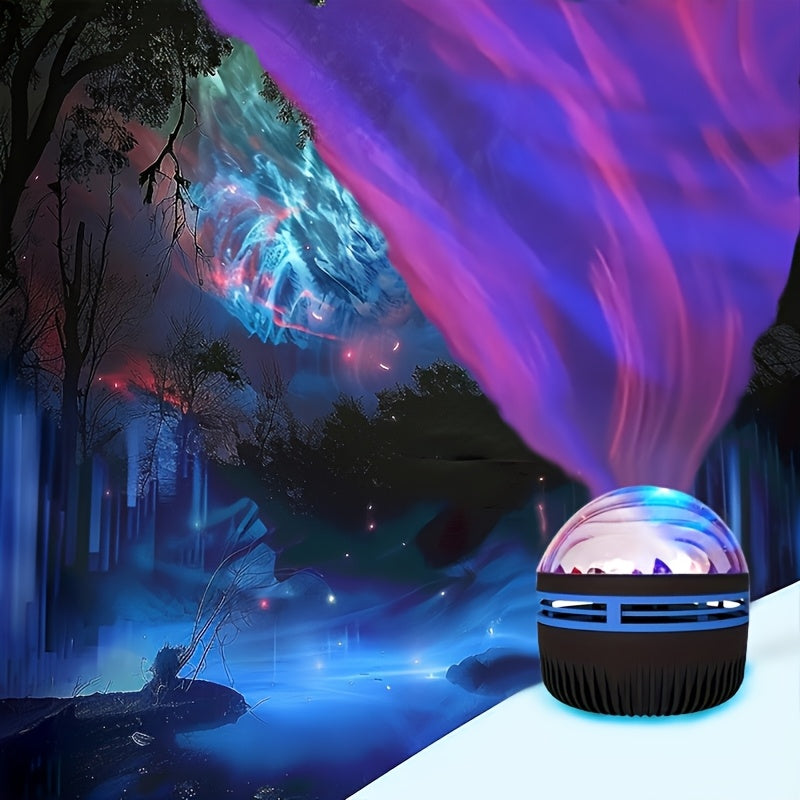 Proyector de luz LED de luces del norte - Alimentado por USB, control remoto, brillo ajustable, impresionante para el efecto de galaxia y nebulosa, perfecto para decoración de dormitorio, sala de estar o oficina, ideal para adolescentes mayores de 14 año