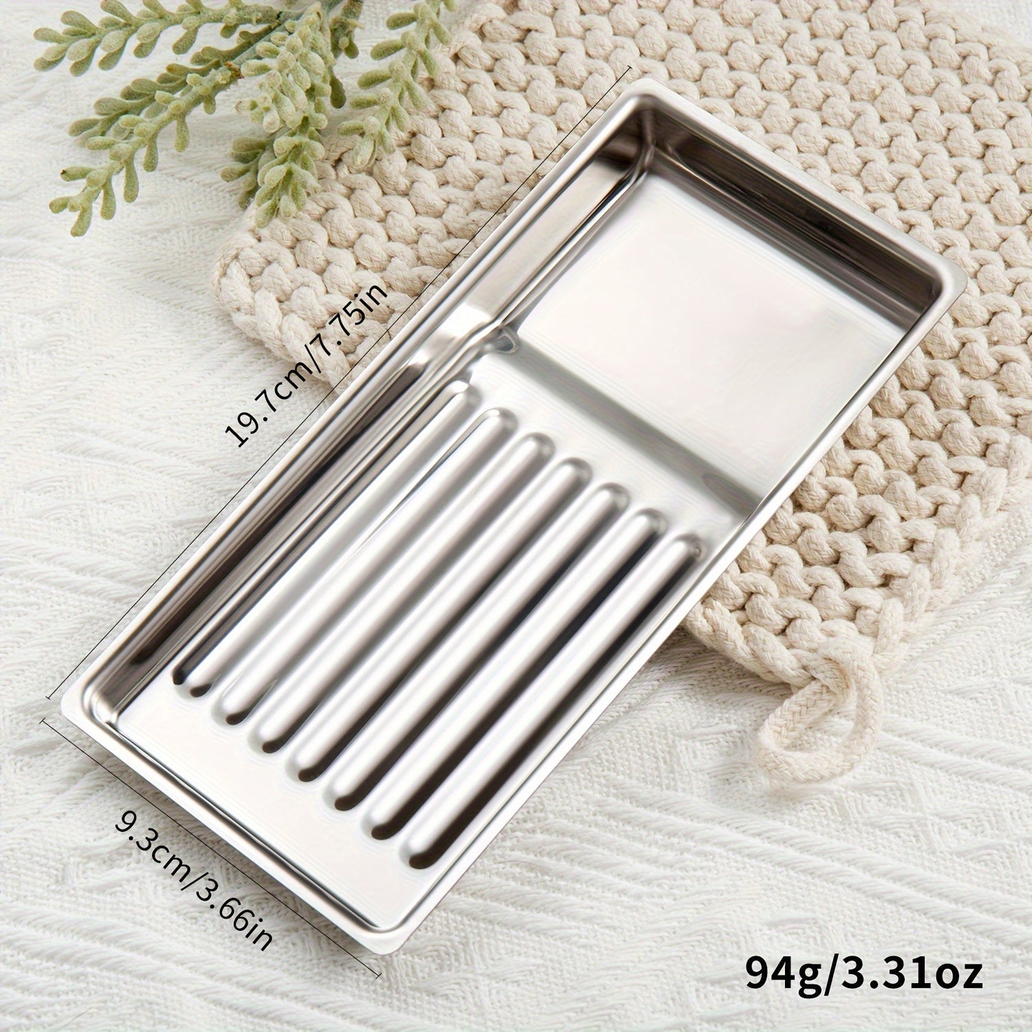 1 plato de desinfección de acero inoxidable para herramientas de arte de uñas - Acero inoxidable 304, desinfección rápida de 5 minutos, duradero y resistente, ideal para herramientas de manicura, accesorios de arte de uñas, almacenamiento de escritorio e