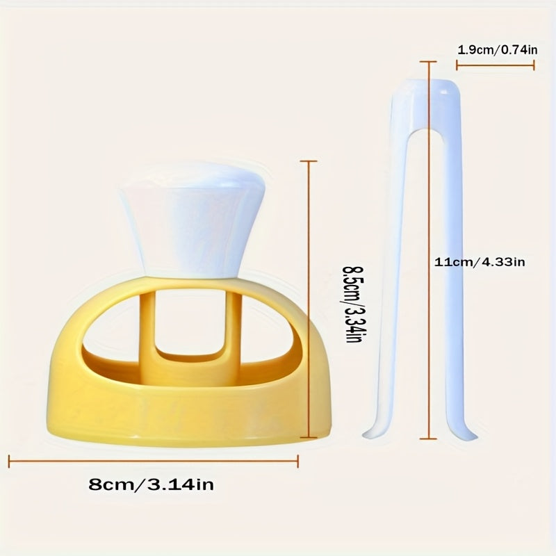 2 piezas de kit de fabricación de donas DIY: molde de cortador de donas de plástico no adherente de PP con cuchara y tenazas - fabricante de donas fácil de usar para cocinas de hogar y RV, perfecto para hornear, dispensar batería y actividades culinarias
