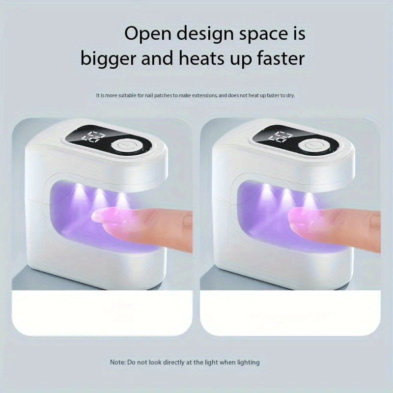 Nueva lámpara portátil para uñas de secado rápido - Recargable por USB, batería, sin fragancia, perfecta para manicuras en casa y viajes, herramienta para arte de uñas, suministros para arte de uñas