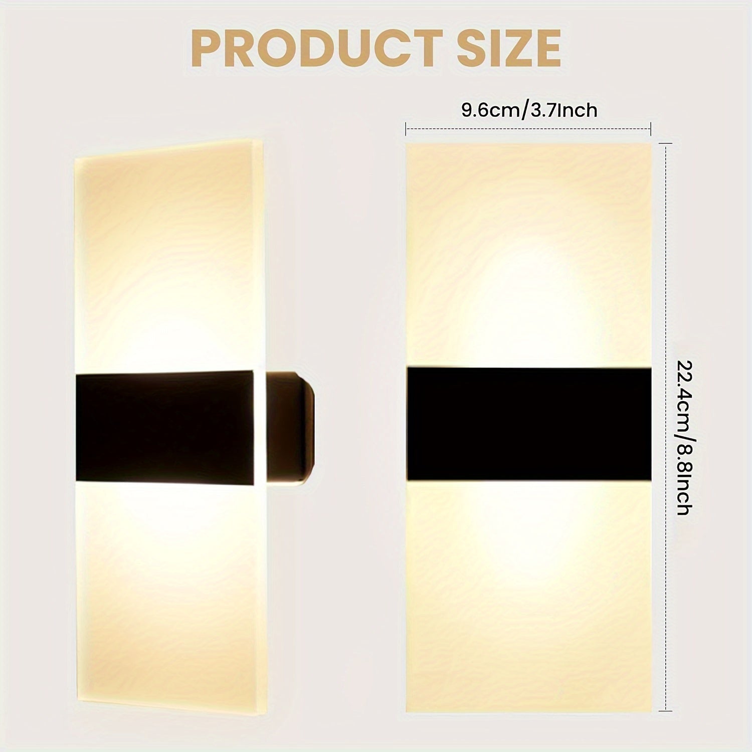 1 Paquete de luces de pared inalámbricas para dormitorio - Luz nocturna recargable con batería magnética, sensor de movimiento, 3 opciones de color, encendido/apagado automático y regulable, acabado mate negro para sala de estar, pasillo, armario, despen