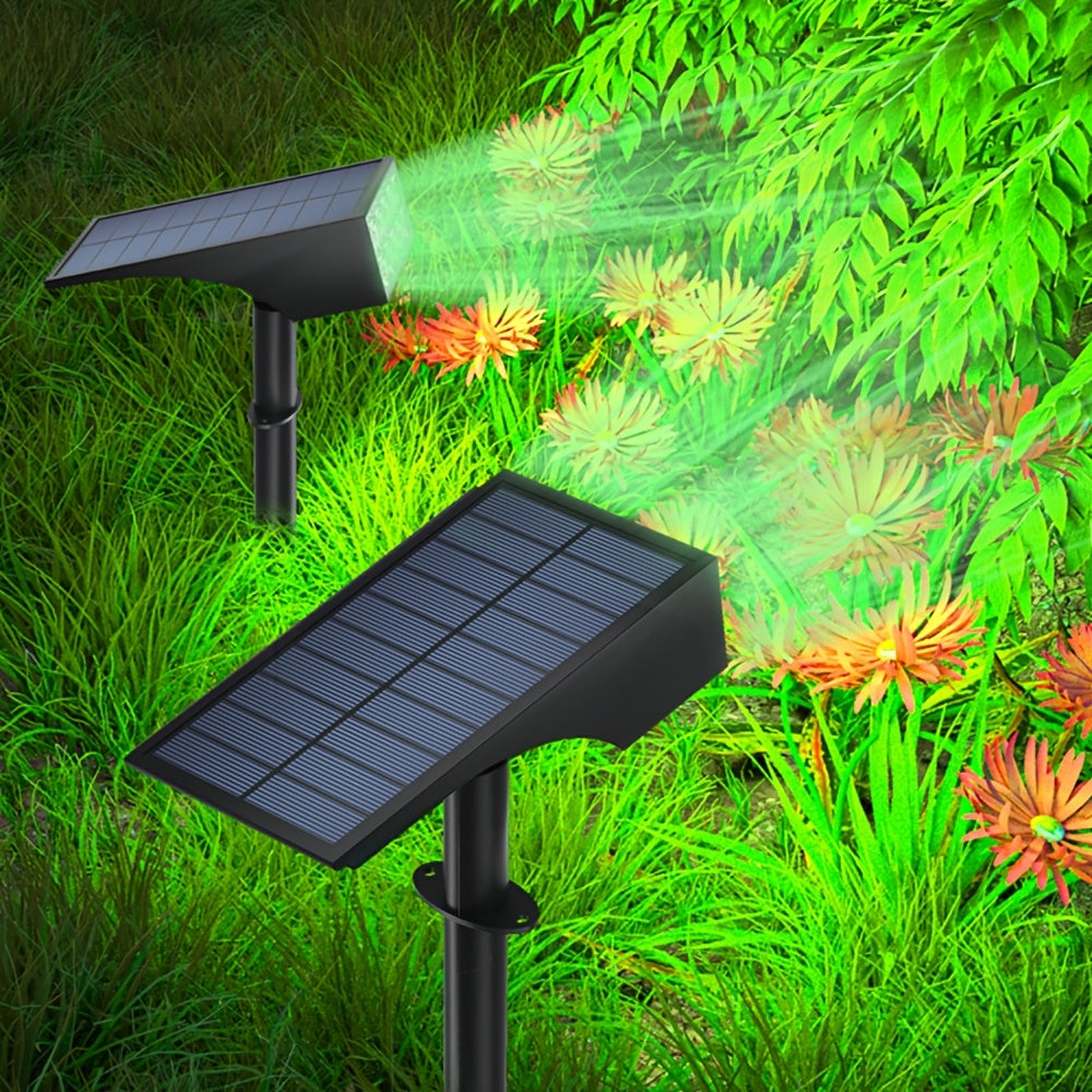 1pc Luz Solar de Jardín Exterior con 66 LEDs, Foco Paisajístico Solar con 4 Modos IP65 Impermeable para Patio y Jardín, Sin Control Remoto