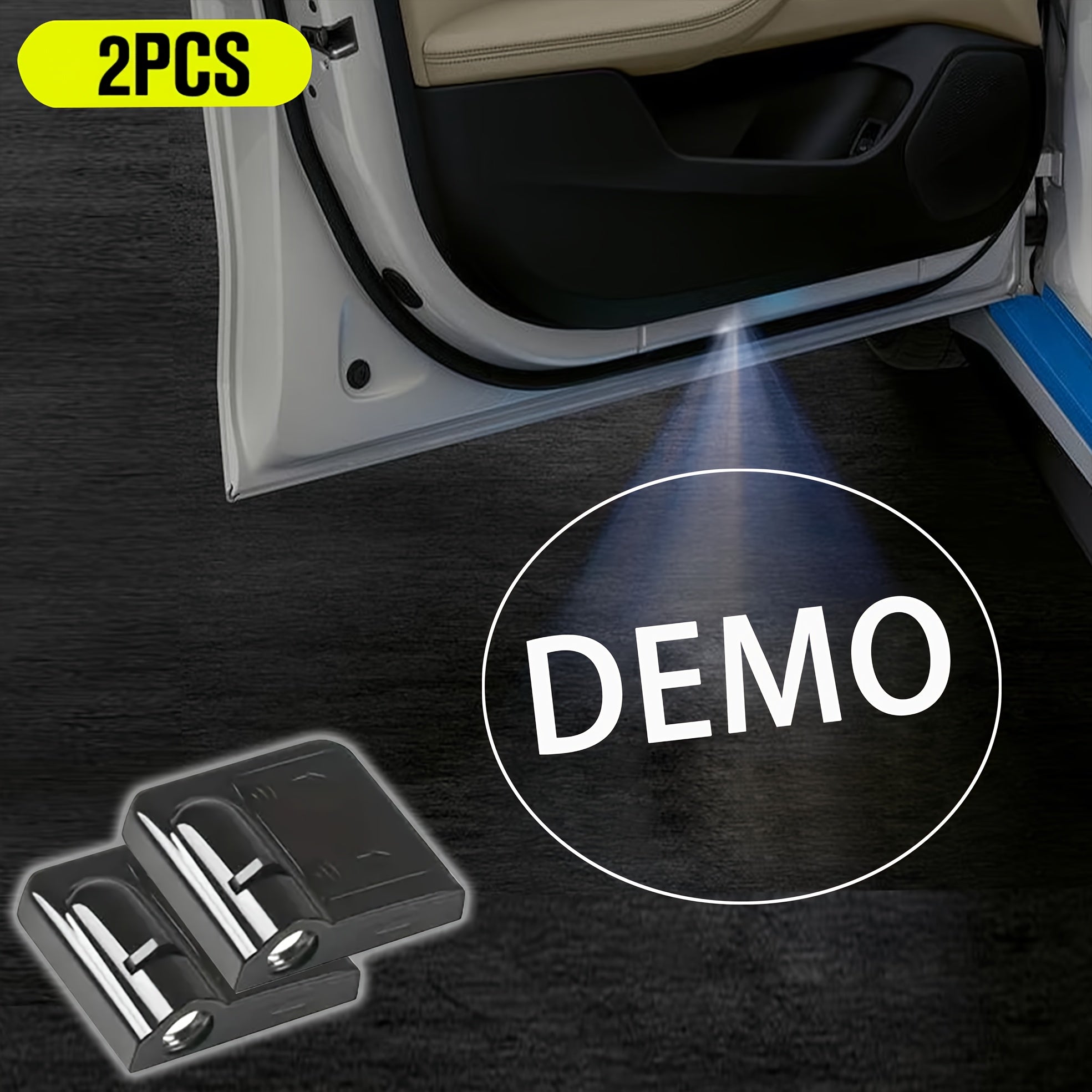 Luces de bienvenida de 2 puertas con proyección de logo estilo OEM, inspirado en el equipo original, proyección de logo en alta definición, fácil instalación - compatible universal para vehículos