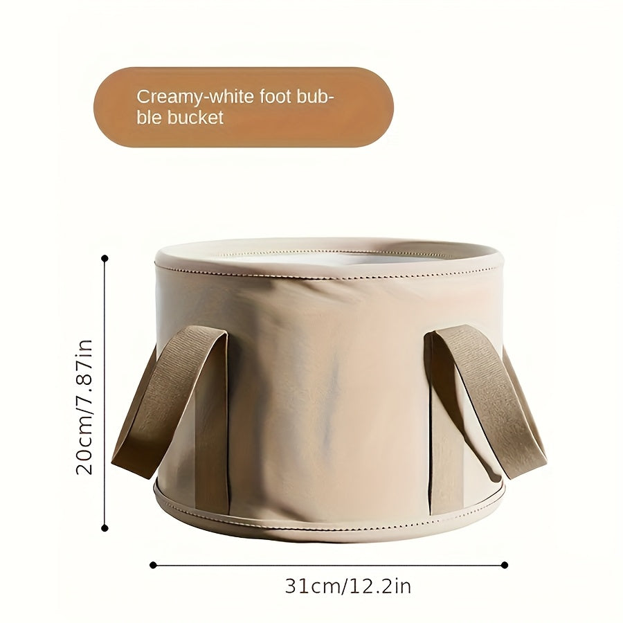 Bañera Plegable Premium para Pie con Capa de Aluminio Integrada - Cubo Portátil Antialérgico de 5 Capas Reforzado, Ideal para Hogar, Viajes y Oficina - Sin Necesidad de Electricidad