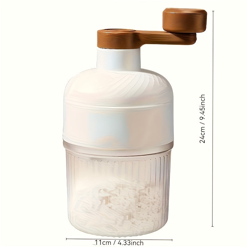 Maquinilla Portátil de Hielo Redondo Manual - Sin Pilas Necesarias, Fácil de Usar y Rápida en el Afeitado del Hielo, Diseño Duradero para Hogar, Fiestas, Postres, Piruletas y Uso Comercial