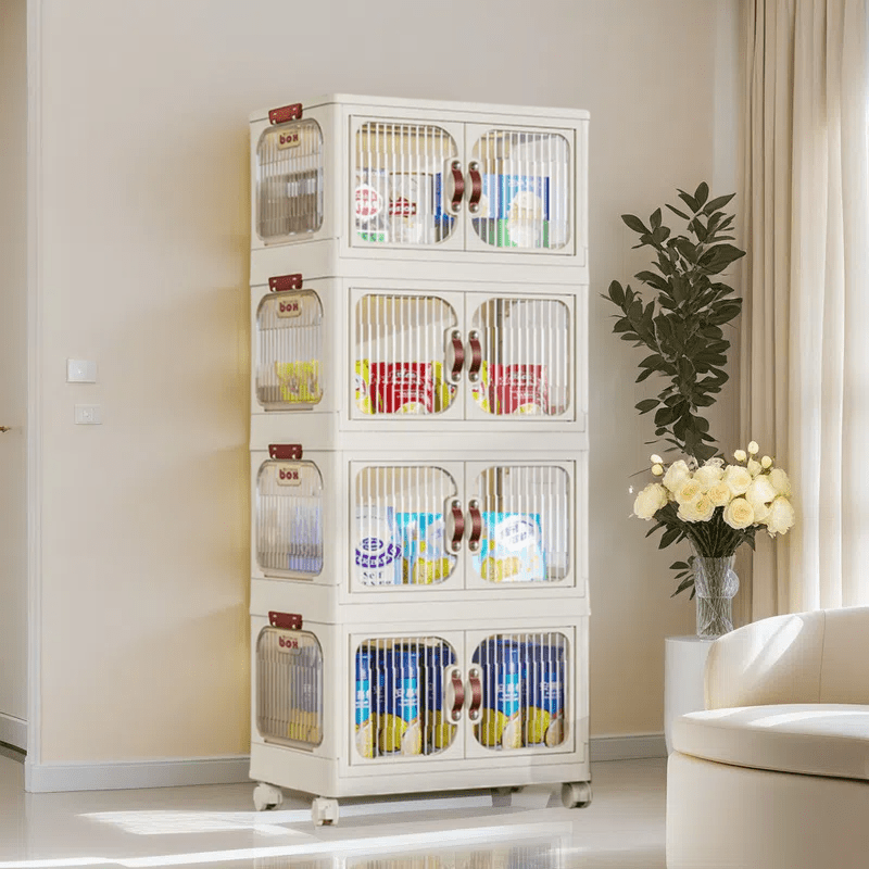 Estantería de Almacenamiento Multinivel con Ruedas y Gran Capacidad sin Instalación, Estante Móvil para Aperitivos Adecuado para Cocina, Sala de Estar y Dormitorio