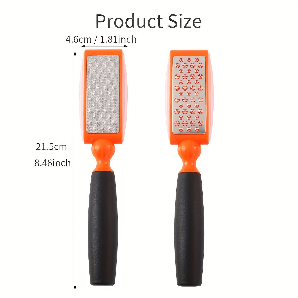 CANVALITE Lima de Pies Manual/Eléctrica de Doble Cara - Acero Inoxidable con Superficie de Pulido Dual, para Hogar y Salón, Herramienta de Pedicura, Diseño Ergonómico y Construcción Duradera