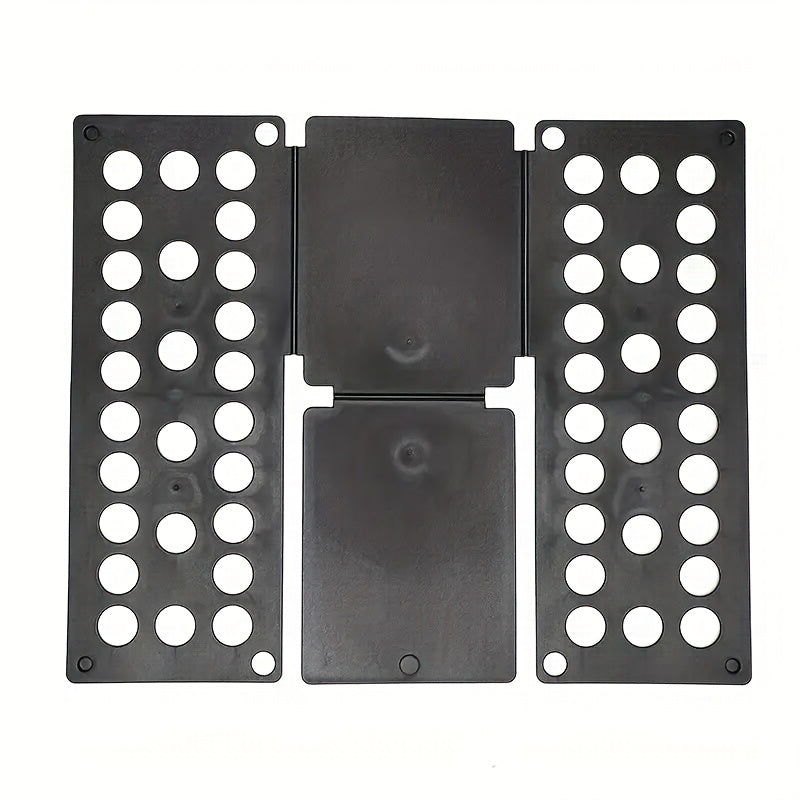 Organizador de ropa compacto - Tablero plegable de plástico resistente con aberturas redondas, ideal para camisetas y ropa, opción de almacenamiento para el hogar, organizador de ropa, sistemas de armarios montados en la pared.