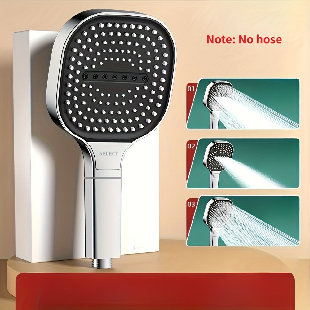 Cabezal de ducha de mano cuadrado de alta presión con filtro - Para montar en la pared, sin necesidad de electricidad, ideal para accesorios de baño, rociado de masaje para una mejor experiencia de ducha