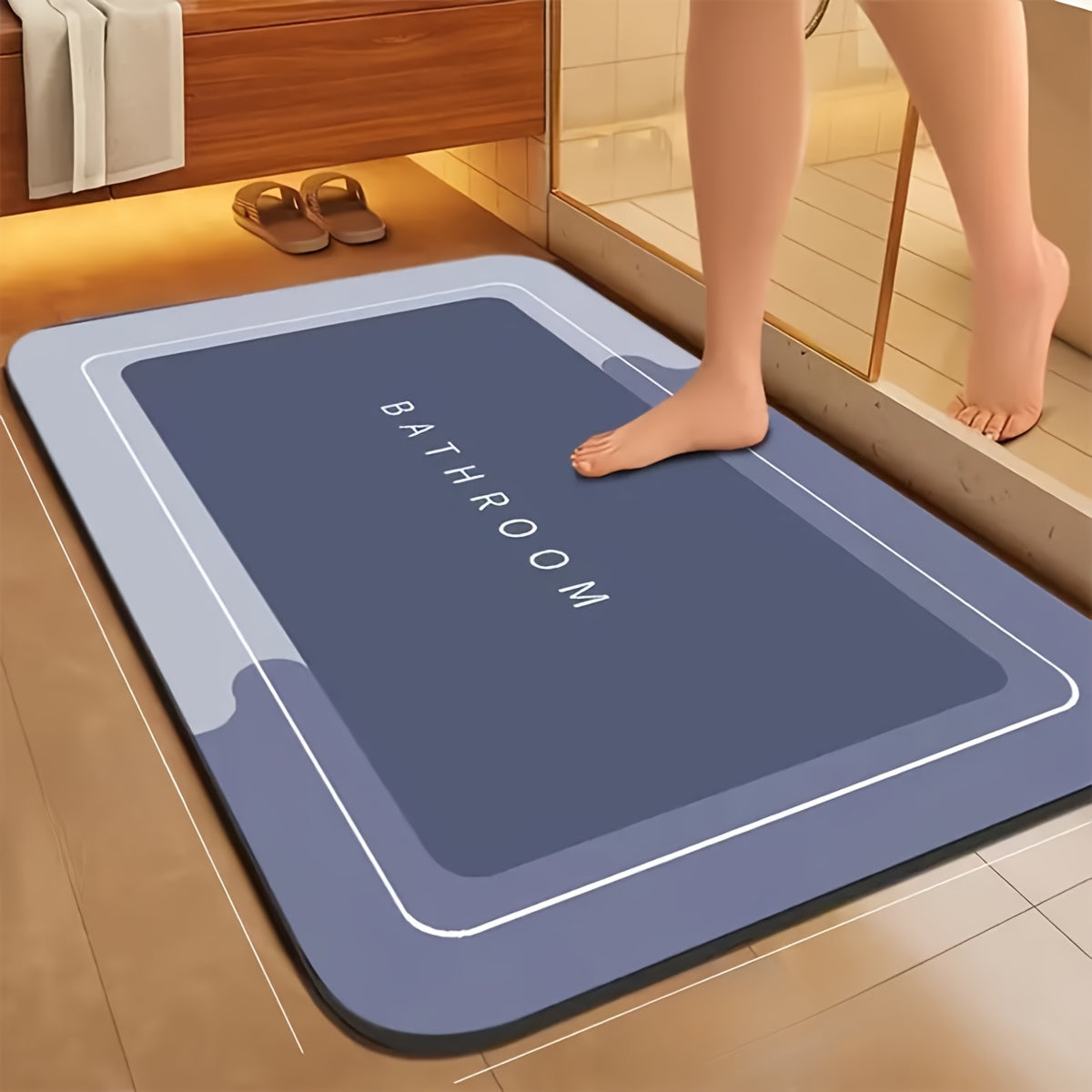 Alfombra antideslizante de barro de diatomeas para baño, tapete absorbente y de secado rápido para cocina, entrada o ducha