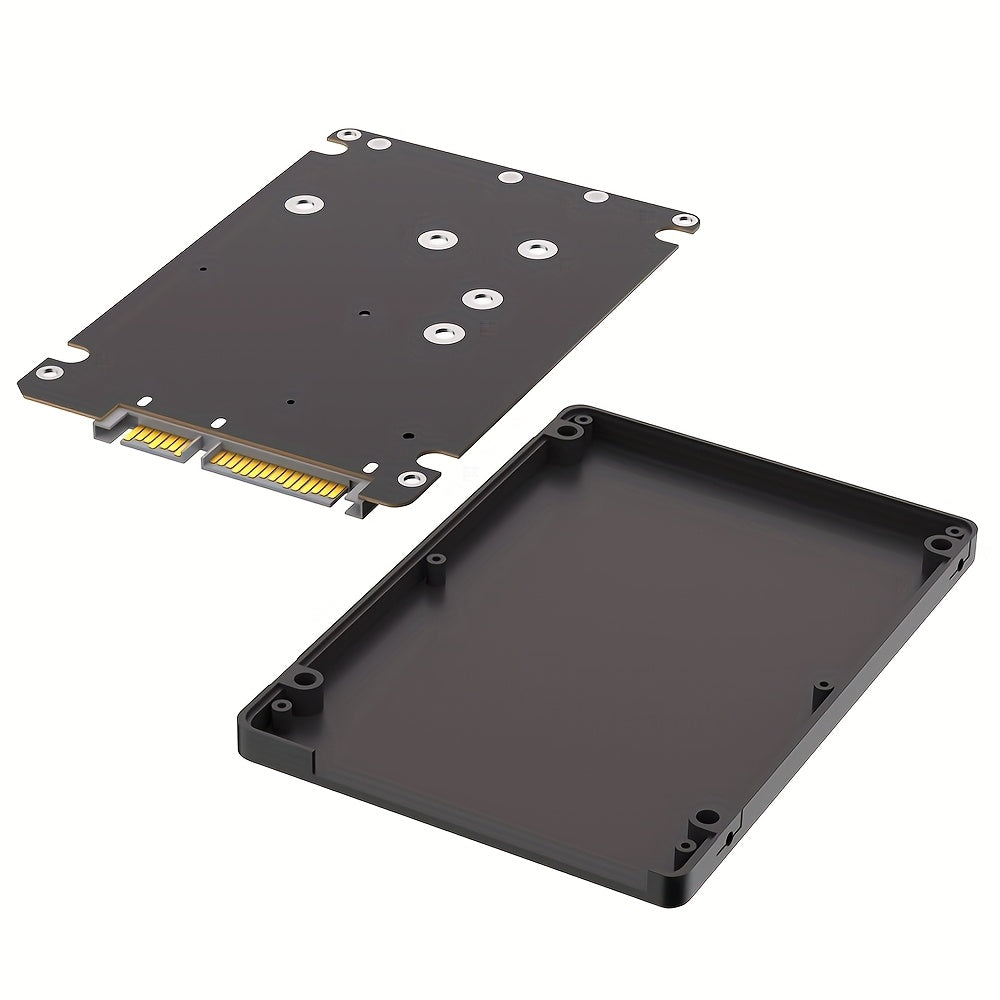 Adaptador 2 en 1 M.2 NVME Key B y mSATA SSD con carcasa de plástico - Conectado por USB SATA III 2,5, no compatible con RAID, admite M.2/SATA híbrido y almacenamiento externo, conectividad versátil, diseño moderno, construcción duradera