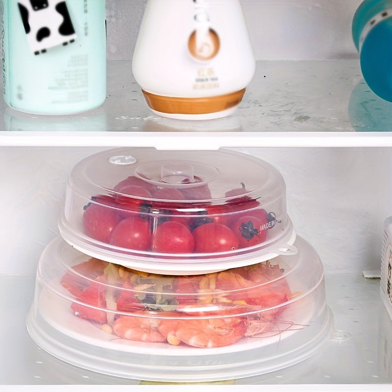 2 piezas de cubierta transparente para microondas, tapa para tazones, protector de plástico para conservar alimentos, ideal para cocina y hogar