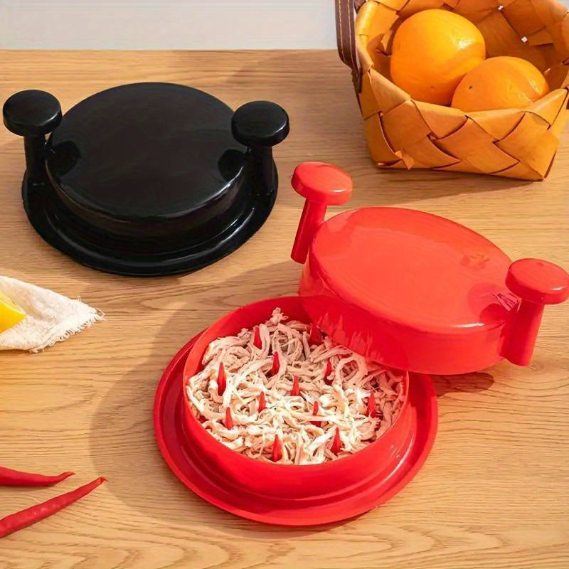 1pc Picadora de Carne y Alimentos Manual - Reutilizable y Apto para Lavavajillas, Base Antideslizante, Mango Ergonómico, Material PP para Pollo, Res, Verduras, Frutos Secos - Accesorio de Cocina Compacto para Preparación de Alimentos