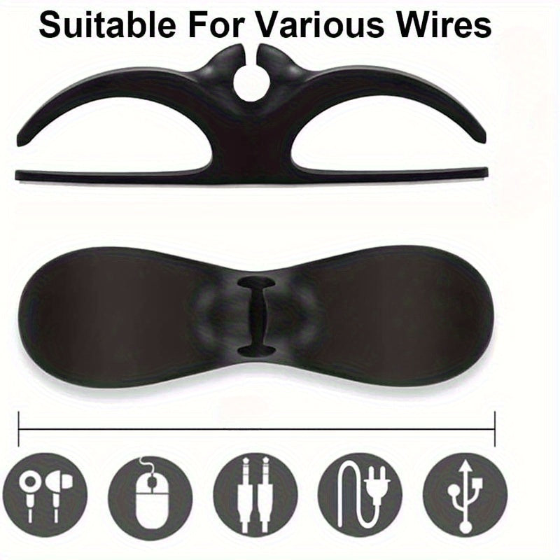 Un conjunto de 10 clips organizadores de cables, un dispositivo de almacenamiento de cables adhesivo para electrodomésticos de cocina, adecuado para clips de gestión de cables de freidor de aire, máquinas de café y licuadoras - No se requiere batería.