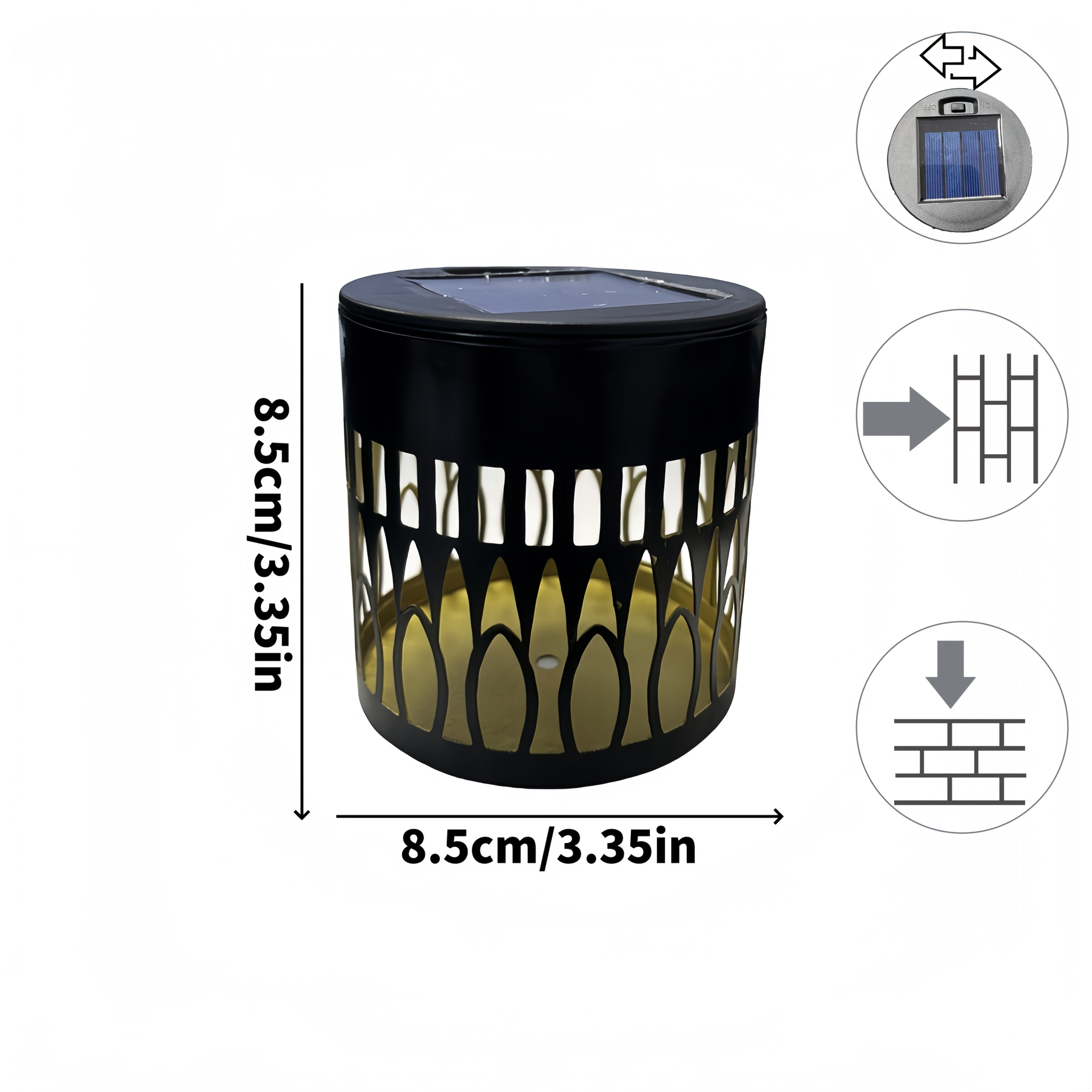 2 piezas, luces de pared con proyección solar IP65, luces LED de girasol para exteriores, decoración festiva para Halloween y Navidad, ideales para jardines, céspedes, patios, terrazas y escaleras, perfectas para fiestas de cumpleaños