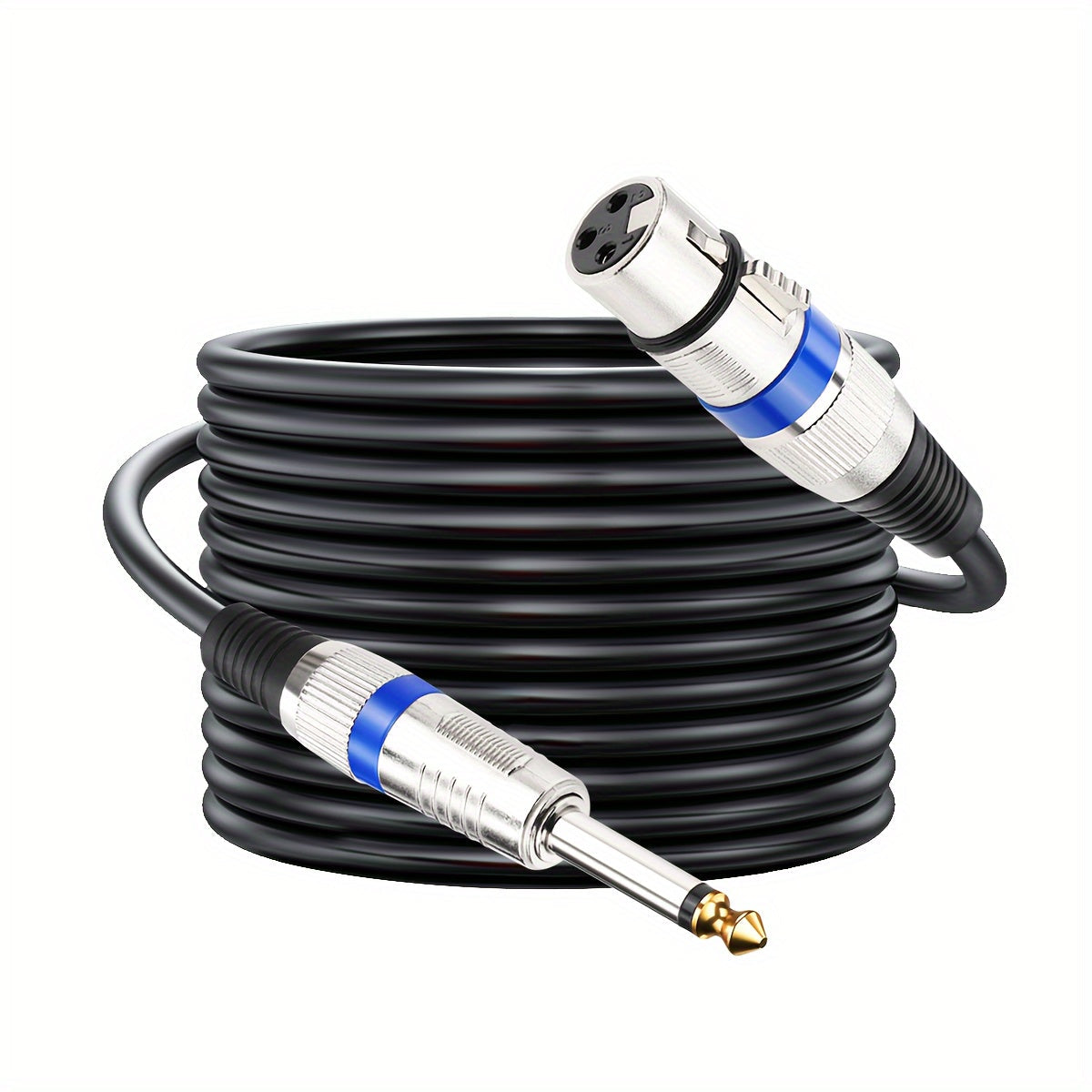 Cable de Audio i-Zclive de Alta Calidad de 6.35mm a XLR Hembra, Macho a Hembra, Aleación de Zinc, Doble Blindado para Transmisión Estable, Ideal para Micrófonos y Tarjetas de Sonido a Consolas de Mezcla