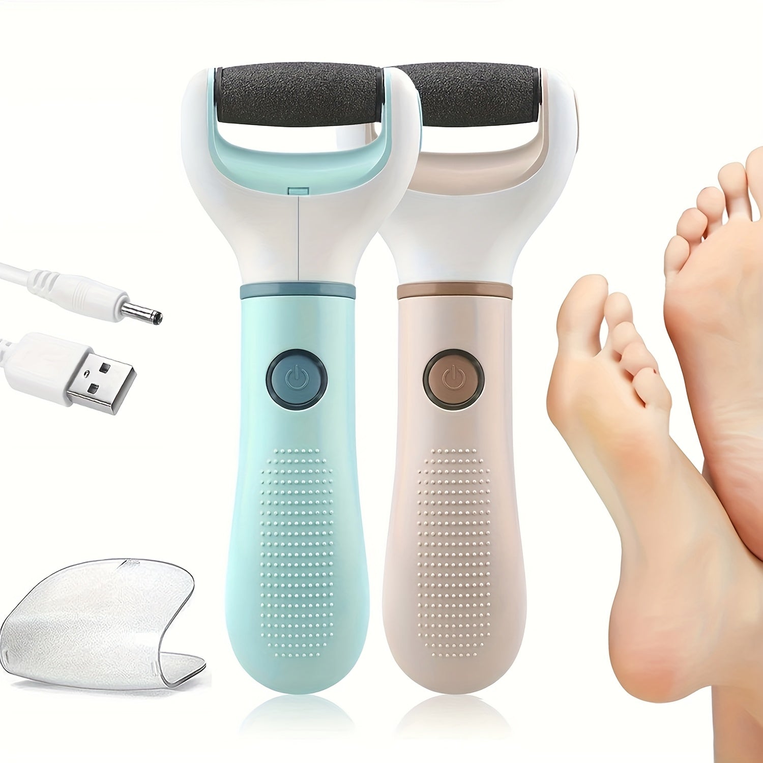 Limpiador eléctrico profesional para pies, amoladora de pies recargable USB, batería duradera, fácil de transportar y limpiar