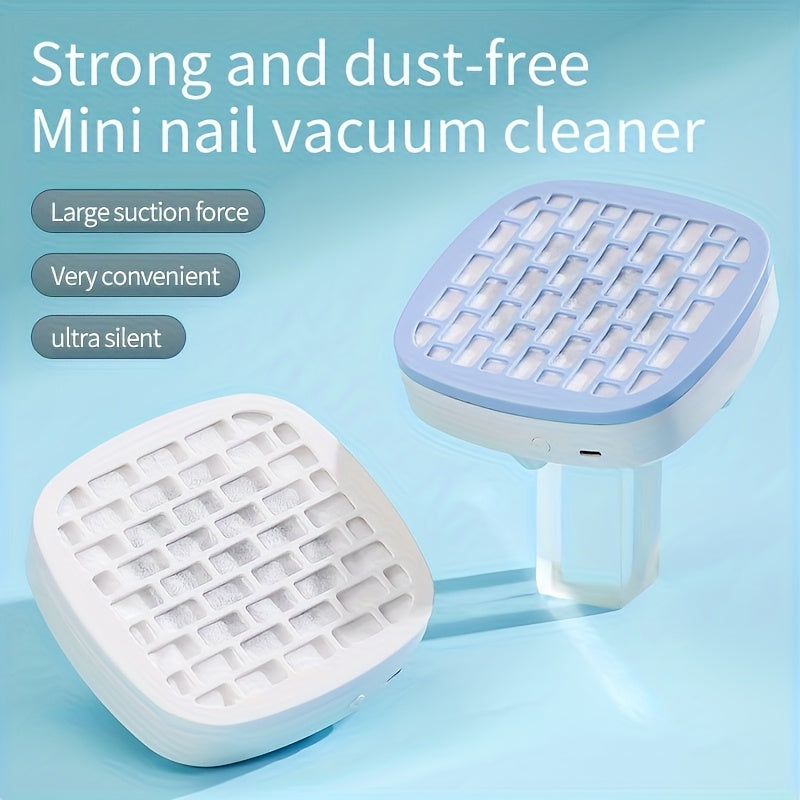 Recogedor de Polvo para Uñas Profesional - Aspiradora Mini USB con Motor Cepillado, 20.000 RPM, Bajo Ruido, Incluye Papel Filtro - Compacto y Portátil para Hogar, Viajes, Manicura y Pedicura, Herramienta de Belleza Esencial, Diseño Userfriendly, Alta Cal