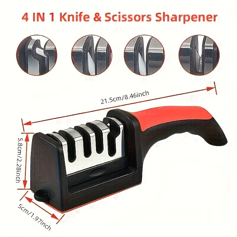 Afila cuchillos profesional grado 3/4 - piedra de afilar de acero tungsteno y cerámica diamantada, ideal para chefs, esencial para familias, regalo perfecto para el Día del Padre y la Madre