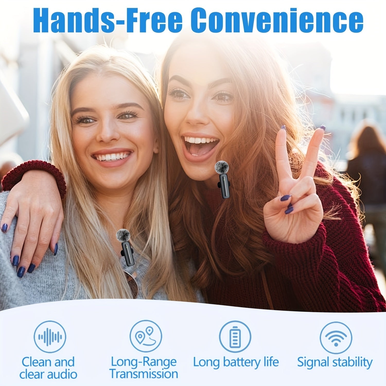 Micrófono inalámbrico lavaliere para teléfonos inteligentes de tipo C, Android, clip-on, plug and play, mini micrófono lavaliere para teléfono, entrevistas de video, vlogs.