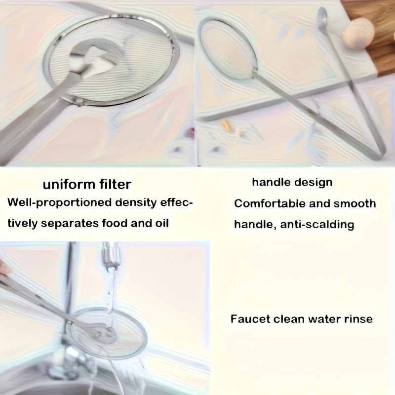 Pinzas para freír, cucharas escurridoras de alimentos, espátulas de acero inoxidable para cocina, pinzas con filtro, utensilios resistentes al calor para saltear