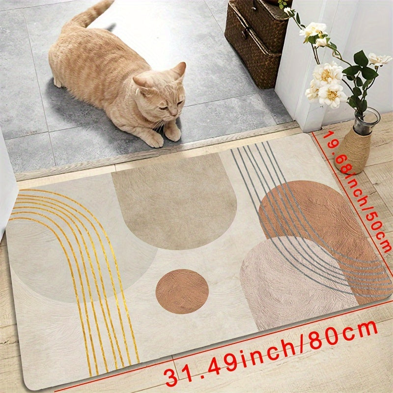 Alfombra de Puerta Antideslizante de Lujo - Súper Absorbente, Alfombra de Poliéster Suave para Baño, Dormitorio, Sala de Estar y Entrada - Lavable a Máquina
