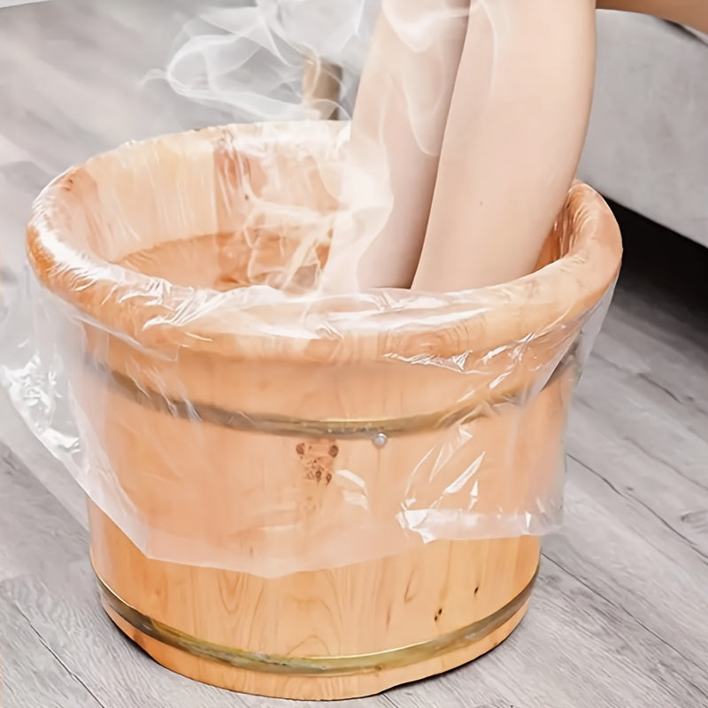 Saunas Desechables para Pies, Bolsas de Plástico Transparente para Pedicura, Higiénicas y Sin Olor, Ideales para Hogares, Salones de Belleza y Hoteles