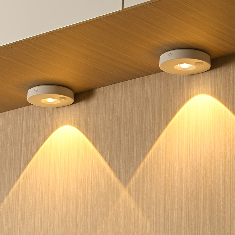 Lámpara de Ojo de Gato Recargable por USB, Luz Nocturna con Sensor de Movimiento, Lámpara de Pared Regulable de Tres Colores, Lámpara de Estudio con Batería de Gran Capacidad, Lámpara de Colina Adecuada para Dormitorio, Armario, Gabinete, Mesita de Noche