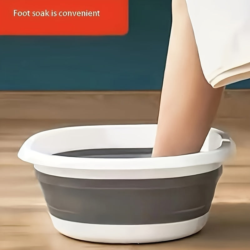 Baño de pies plegable y portátil - Bañera de plástico multiusos para pies, manos y uñas, no necesita electricidad, diseño compacto para el hogar y el viaje, esencial para el spa en casa | Diseño plegable | Almacenamiento fácil, bañera de pies