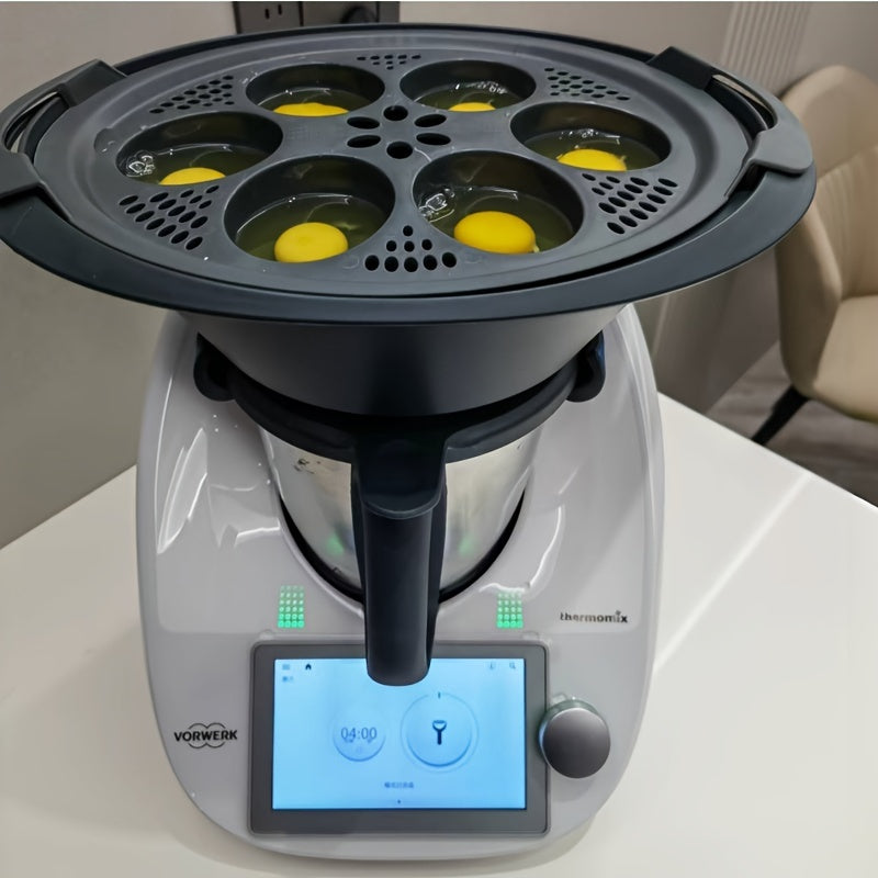 Vaporera de huevos digital para 4 tazas, portátil, con canasta para cocinar al vapor: huevos pochés, huevos duros y empanadillas al vapor, esenciales de cocina | Accesorio moderno | Canasta de plástico resistente, cocedor de huevos