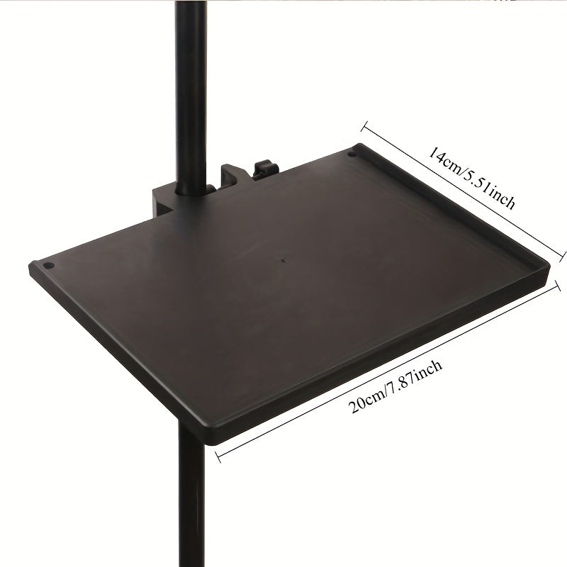 Bandeja Multifuncional para Micrófono de ABS Negro con Abrazaderas Ajustables y Soporte de Trípode Resistente para Transmisiones en Vivo, Karaoke y Grabación - Bandeja Duradera para Tarjeta de Sonido para Organización de Equipo Profesional, Micrófono par