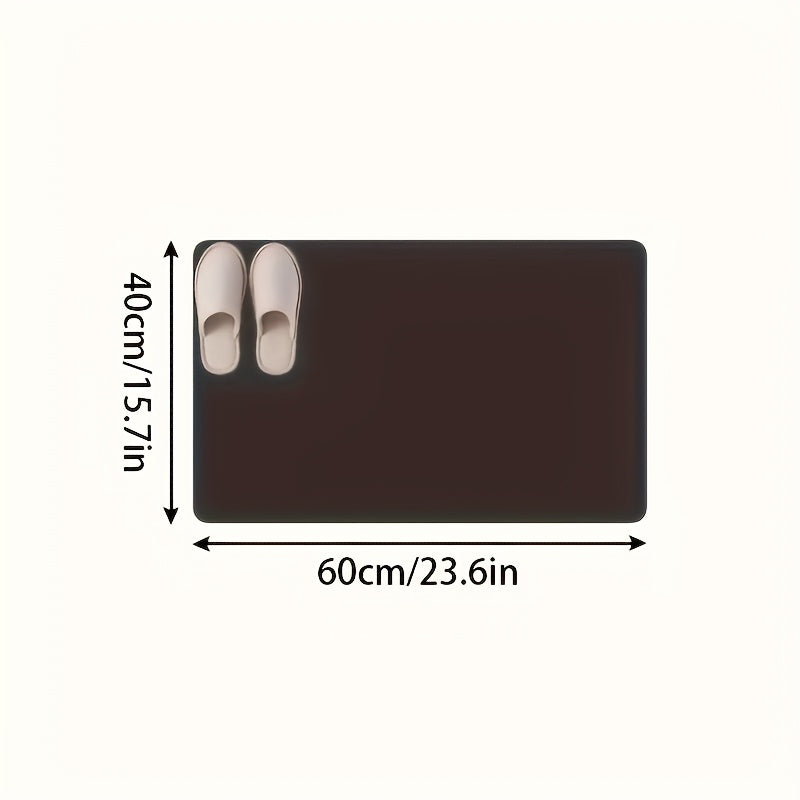 Alfombra de baño antideslizante de espuma con memoria, 1 pieza - Secado rápido, lavable a máquina, con agarre texturizado para el hogar y el baño - Azul claro, diseño cómodo y duradero, respaldo de PVC antideslizante, alfombra para baño