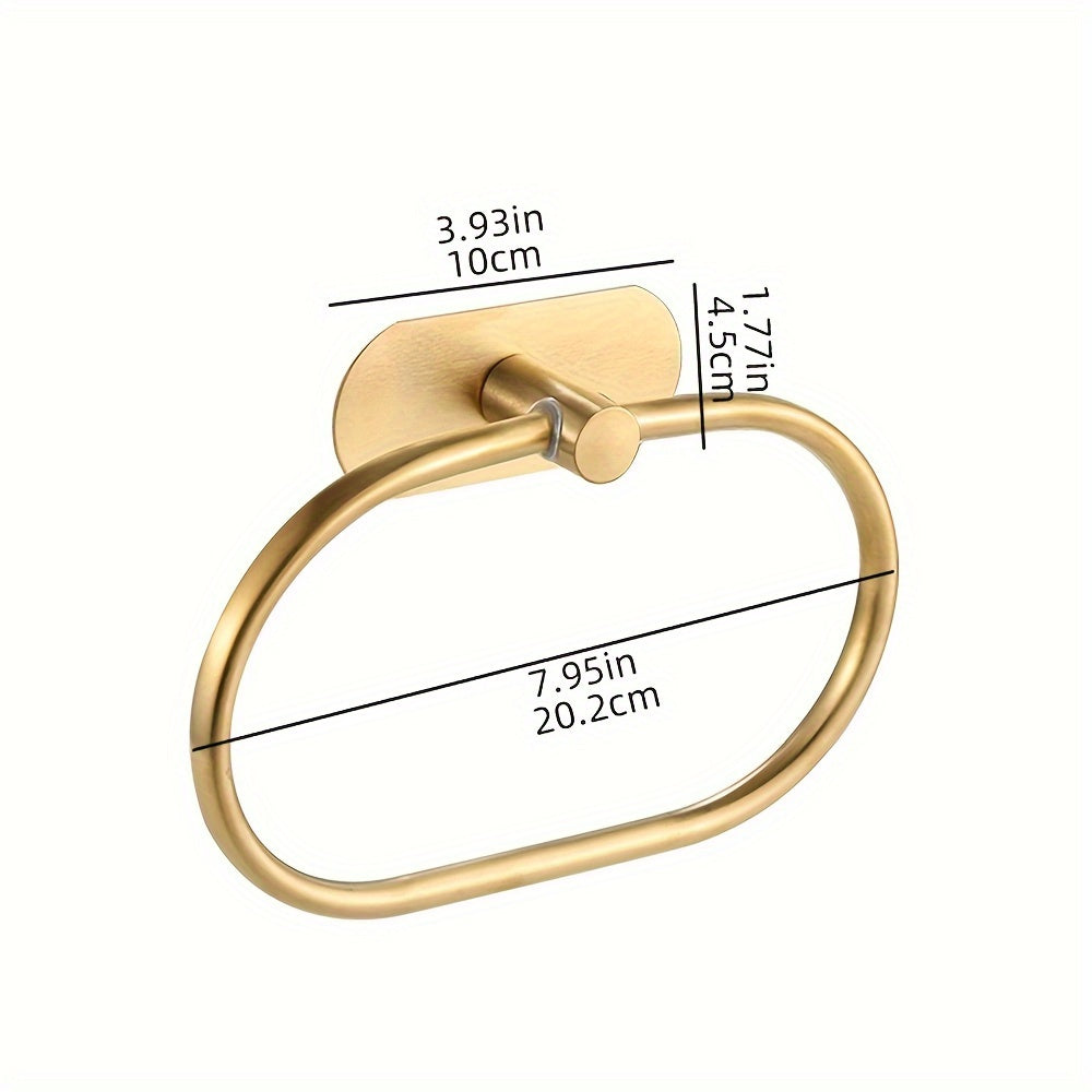 Anillo para Toalla Ovalado Sin Taladro, Decoración de Regalo de Navidad/Halloween