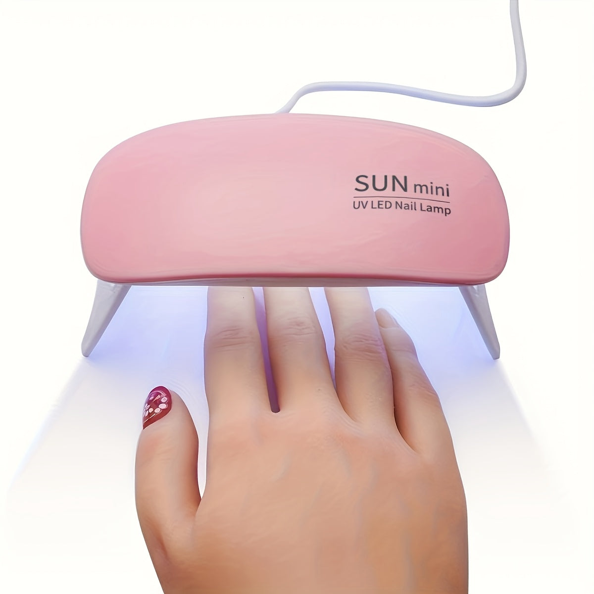 Lámpara de uñas plegable y portátil Sunmini - Diseño compacto alimentado por USB para uso en casa y salón, amigable con tonos claros, con intensidad de luz ajustable y 3 modos de enfriamiento, lámpara de uñas para uñas, equipo de salón, estética moderna,