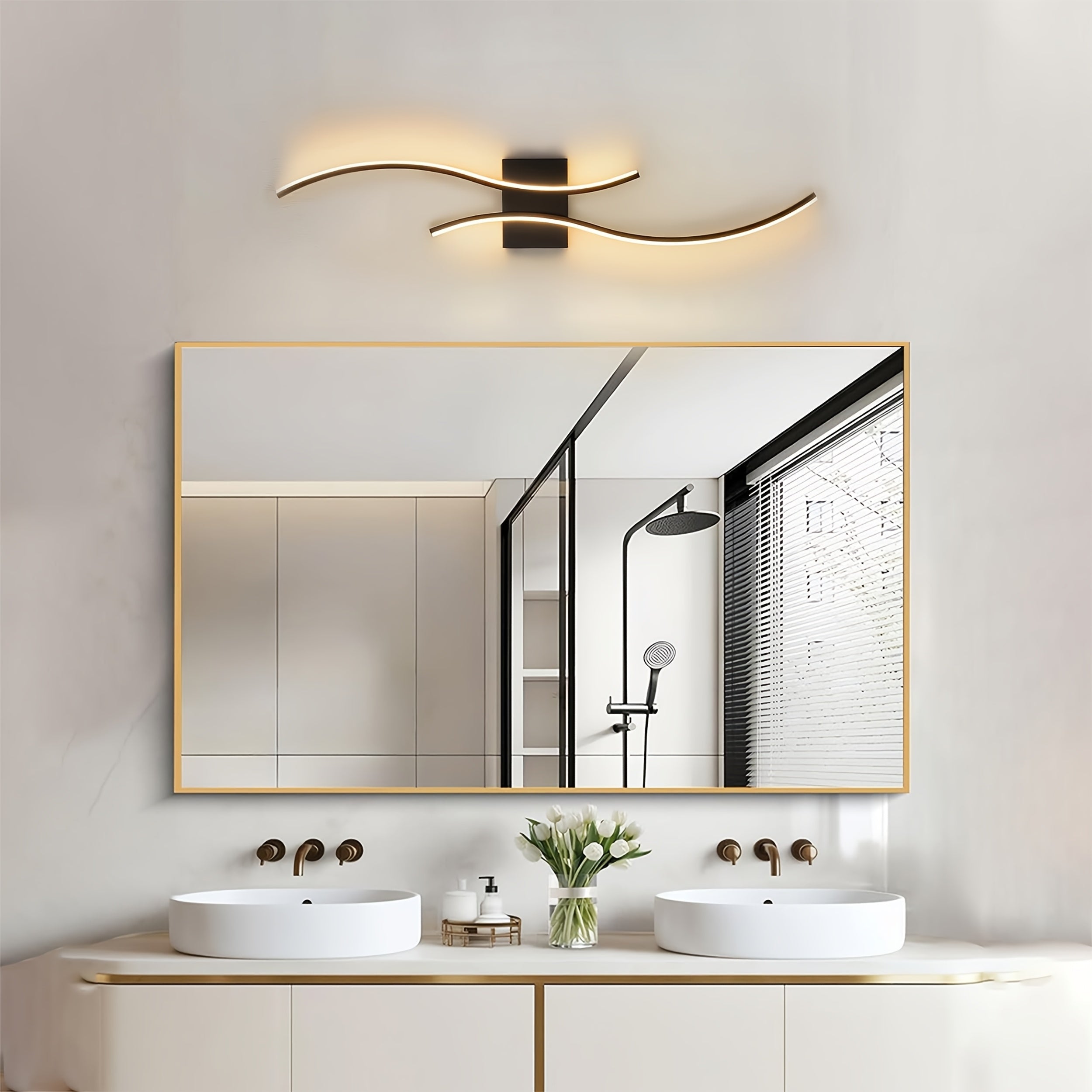 Luminaria de pared LED ajustable moderna - 3 niveles de brillo, aplique de metal para comedor, café, hotel, sala de fiestas, sala de estar, oficina y centro comercial - Perfecta para pasillos, escaleras y corredores, Luminaria de pared LED, montaje semi