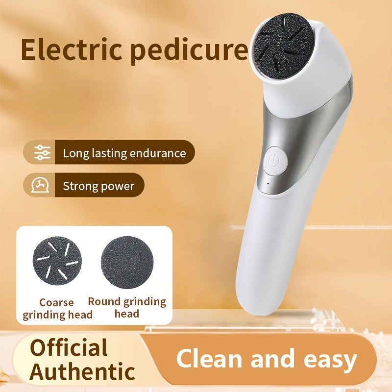 Kit portátil de eliminación eléctrica de pies USB, diseño profesional para cuidado seco y agrietado, color beige claro, fácil de usar, cabezal reemplazable, herramienta profesional para el cuidado de los pies, regalo ideal para mudanzas, Halloween o Acci