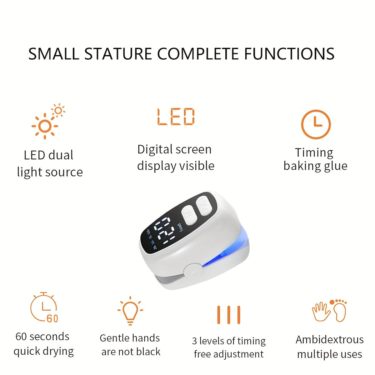 Máquina de cuidado de uñas recargable por USB, lámpara de uñas LED, diseño innovador de clip, regalo de San Valentín para hombres y mujeres.