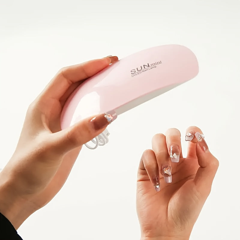 Linterna de secado para uñas - Lámpara portátil USB, diseño compacto para uso doméstico y salón, secado rápido y ergonómica de mano, lámpara para gel