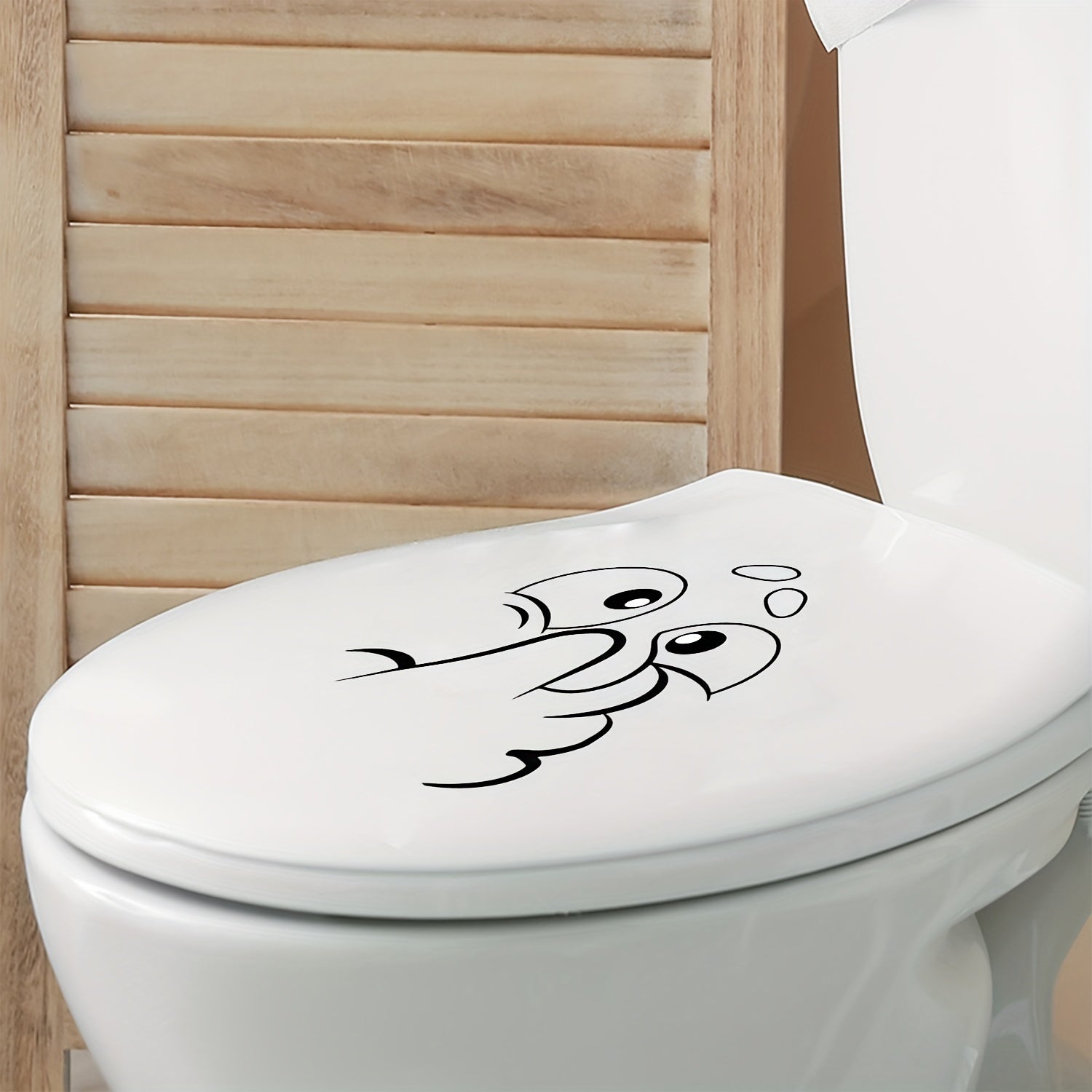 Pegatinas de inodoro de PVC extraíbles - Adecuadas para decoración de baño y pegatinas de decoración para el hogar