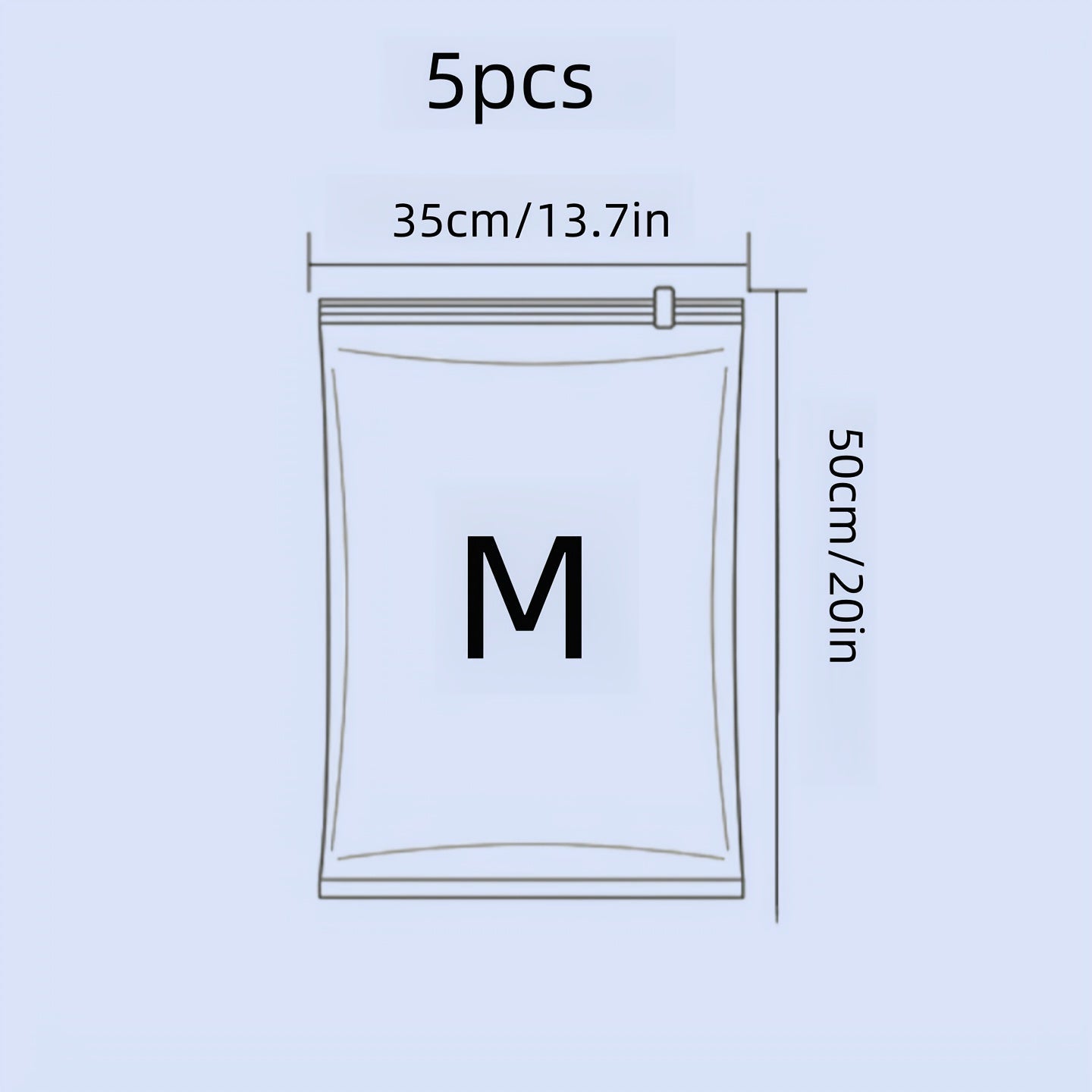 5pcs Bolsas de Almacenamiento al Vacío Enrolladas a Mano - Ahorra Espacio, No Necesita Bomba - Ideales para Viajes y Organización del Hogar, con Cremallera, Multiusos, Bolsas de Plástico Rectangulares para Ropa, Libros y Más