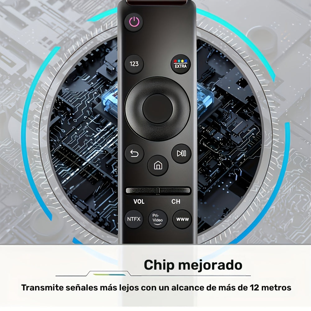 Control Remoto Universal para TV Samsung, Infrarrojo, Alimentado por Batería, Compatible con LED, QLED, UHD, SUHD, HDR, LCD, Curvo, Solar, HDTV, 4K, 8K, 3D, Smart TVs - No Incluye Batería