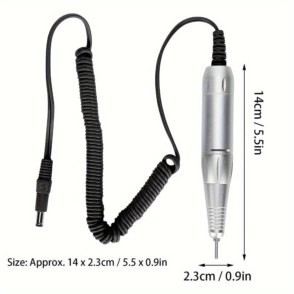 Mango de taladro eléctrico profesional para uñas, taladro de decoración de uñas de 35000RPM, pieza de mano, máquina de pulido, accesorio de taladro de manicura
