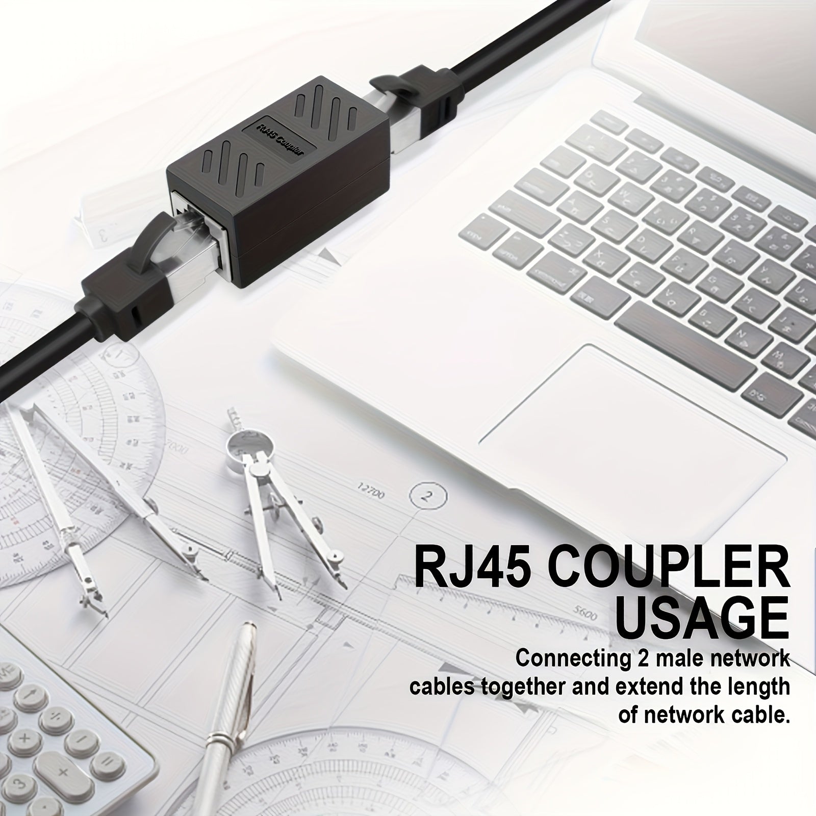 Conector Ethernet RJ45 de alta velocidad, 1/2/5/7 piezas, compatible con cables Cat7/Cat6E/Cat6/Cat5E/Cat5, macho a macho, ideal para PC, switch, router y consolas de videojuegos
