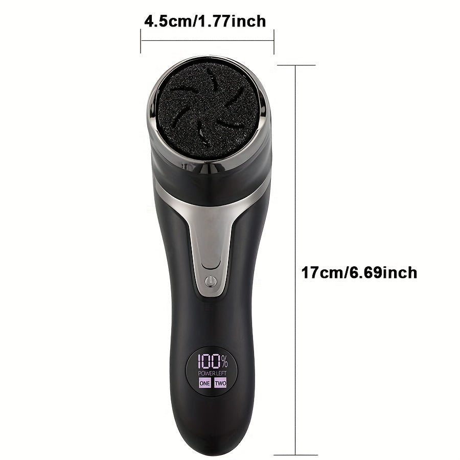 Removedor Eléctrico de Pies Recargable con Cabezales de Lijado Sustitutos, Herramienta Portátil para Pedicura Electrónica, Kit Profesional de Cuidado de Pies para Cutículas Muertas y Grietas Duras en Color Beige Claro