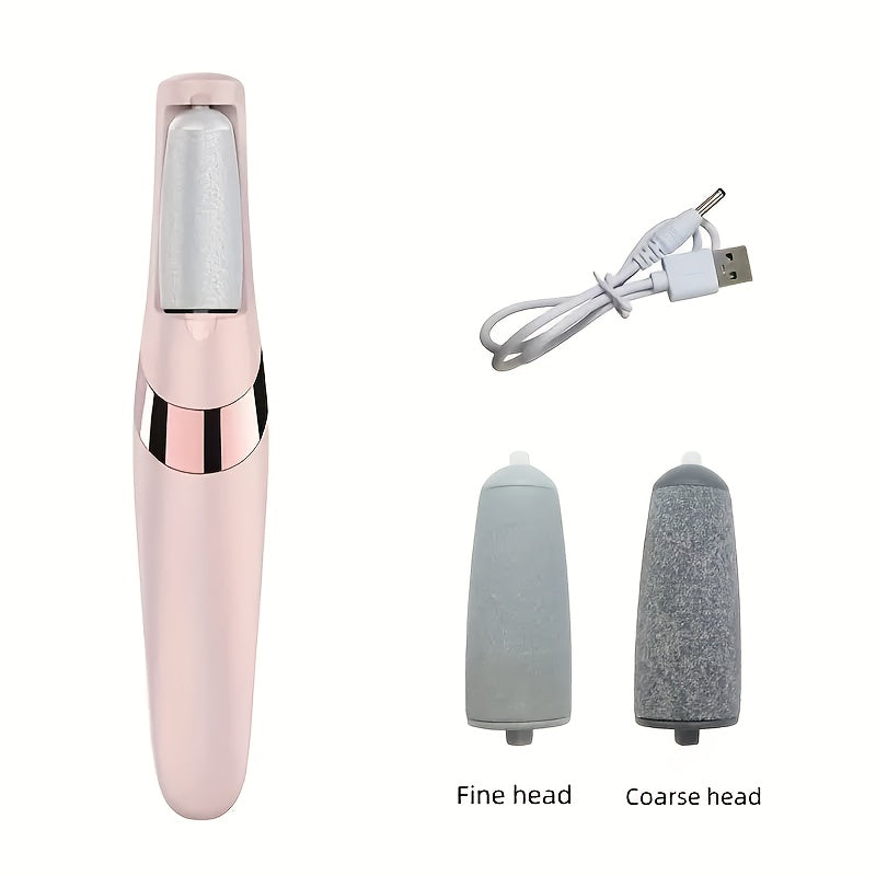 Amoladora Eléctrica para Pies - Dispositivo de Pedicura con Motor Potente y Batería de Litio Duradera, Portátil y Compacta - Sin Necesidad de Alcohol, Herramientas de Uñas para Hombres y Mujeres, Diseño Elegante, Construcción en Plástico