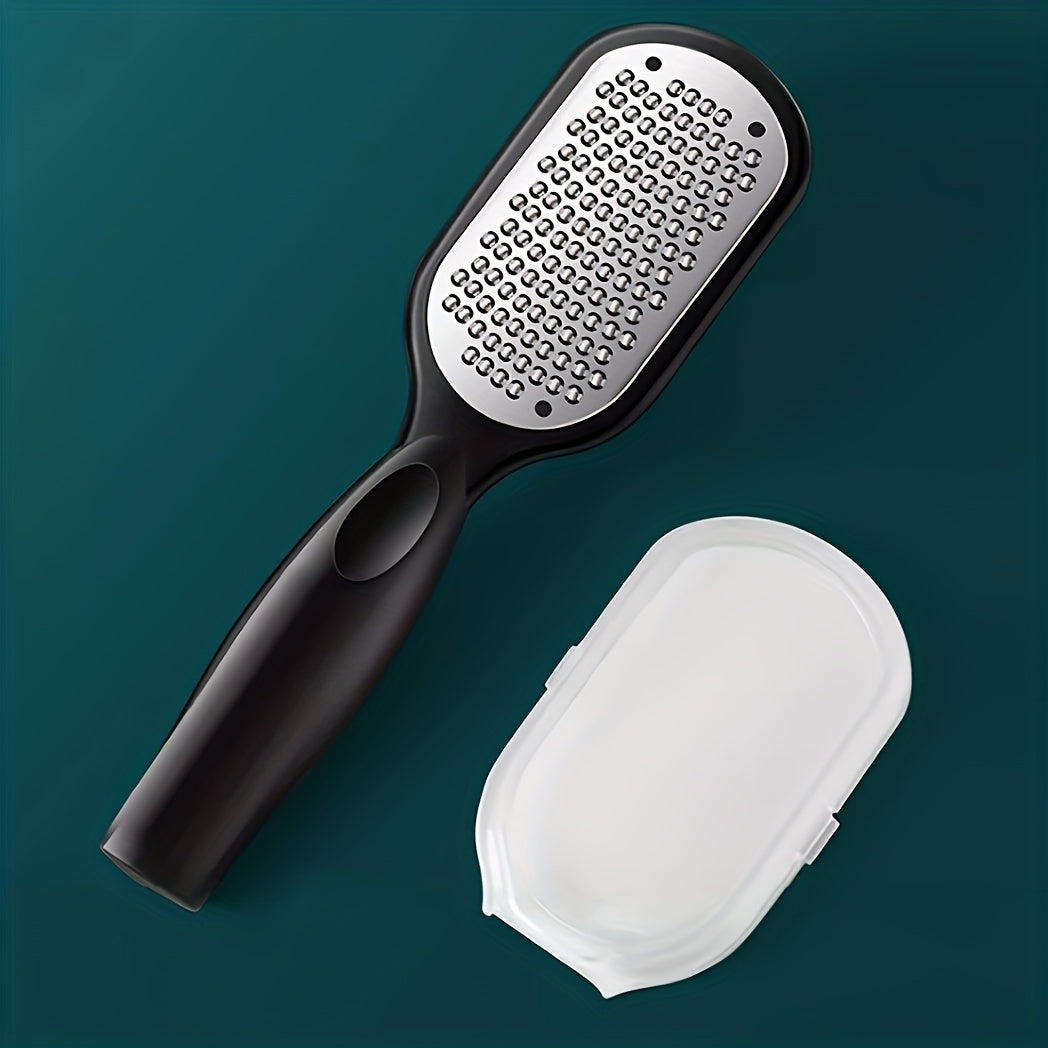 Limpiador Profesional de Pies de Acero Inoxidable con Protector Antisalpicaduras y Mango Antióxido - Herramienta SPA para Pedicura en Casa, Grado Salón con Empuñadura Ergonómica, Sin Necesidad de Batería