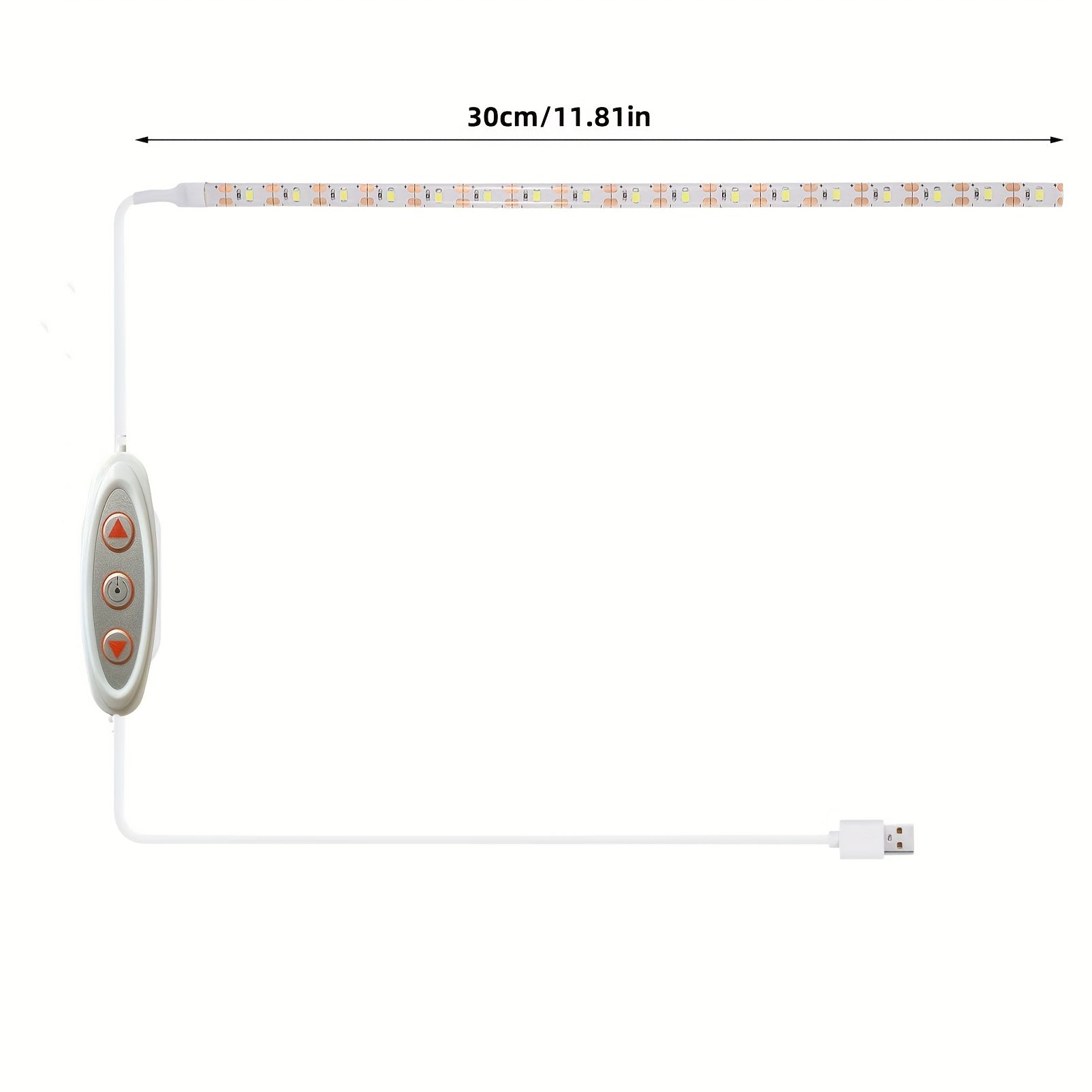 Una luz flexible para máquina de coser de 30 cm/50 cm (con brillo ajustable), tira de luz LED para coser, alimentada por USB de 5 V CC, adecuada para todas las máquinas de coser.